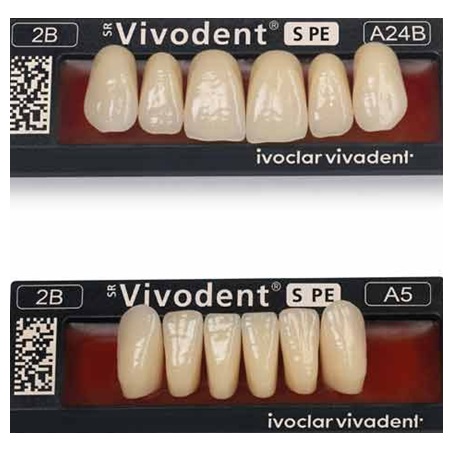 Ivoclar SR Vivodent PE Shade 2B For Anterior teeth (set of 6)